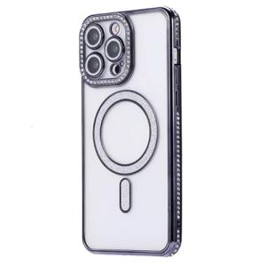 Premium Clear BLING BLING Magsafe Design Case for Apple iPhone 17 Pro Max - Black